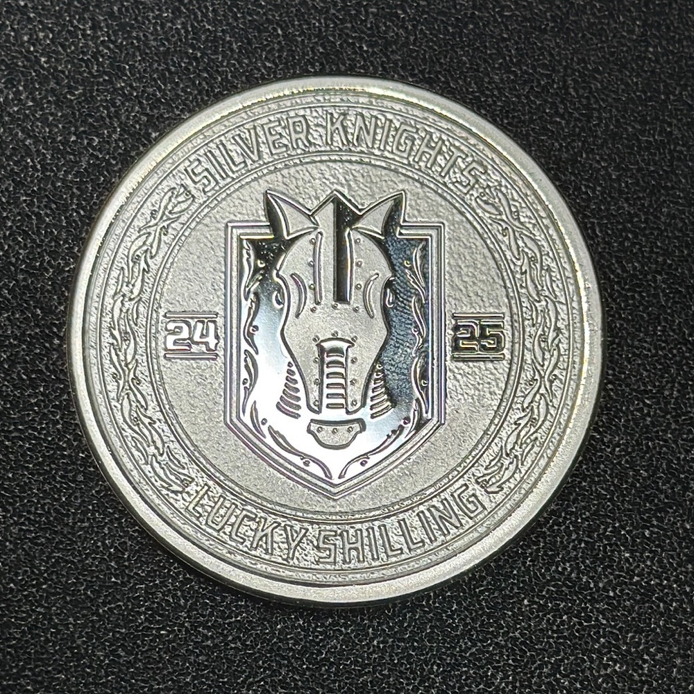 Silver Knights Lucky Shilling Coin